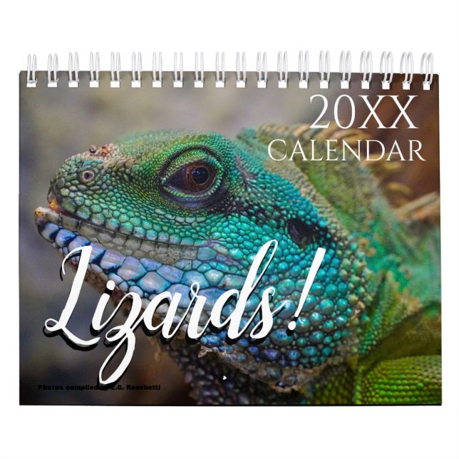 Lizard Themed 2025 Wall Calendar Geschenk Kalender (Titelbild)