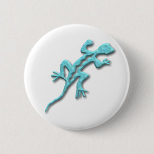 Lizard-Türkis Button