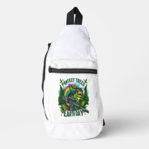 Lizard Warrior rettete die Bäume Crossbody Bag