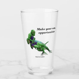 Lizard Warrior Wrestling Fantasy Art Glass Tumbler
