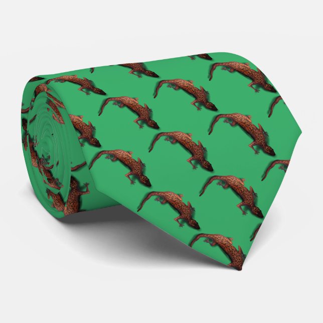 Lizard Wildlife Neck Tie Krawatte (Gerollt)
