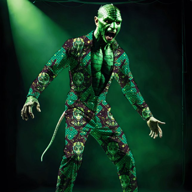 Lizard Wizard Stoff (Unique lizard fabric for your Halloween projects)