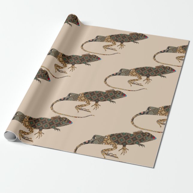 Lizard Wrapping Paper Geschenkpapier (Ungerollt)