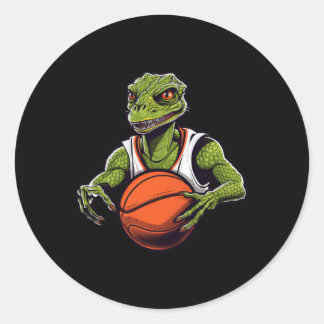 Lizards Basketball Runder Aufkleber