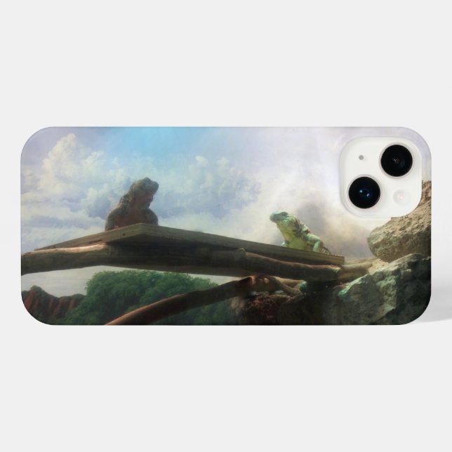 Lizards Face Off iPhone Case Hülle (Rückseite (Horizontal))