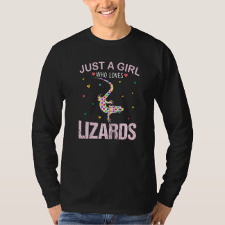 Lizards Girls Women Just A Girl Who Loves Lizard T-Shirt