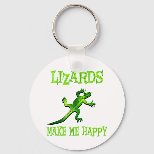Lizards machen mich glücklich schlüsselanhänger (Vorderseite)