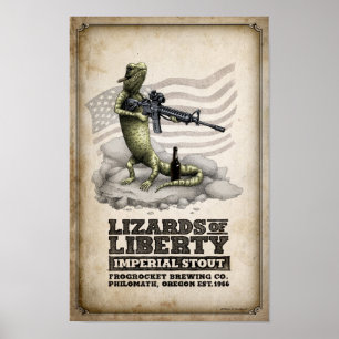 Lizards of Liberty Imperial Stout Poster