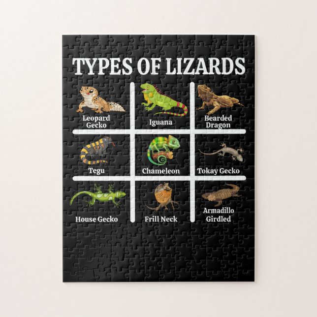 Lizards Reptilien Puzzle (Vertikal)