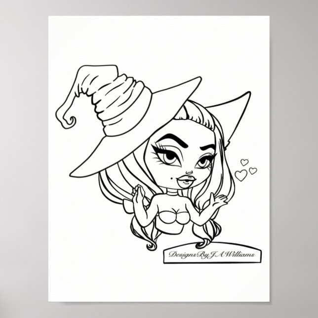 Lizbeth Farbe dein eigenes Poster (Vorne)