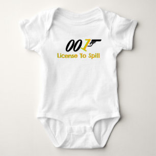 Lizenz 001 verschüttet zuwerden baby strampler