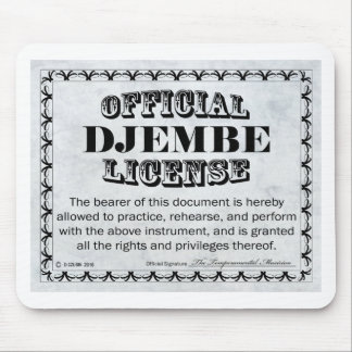 Lizenz für Djembe Mousepad