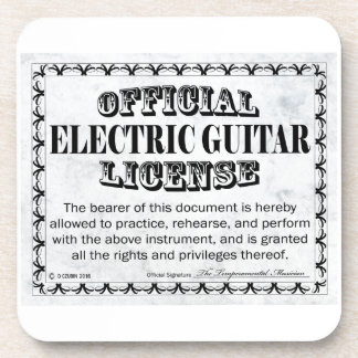 Lizenz für elektrische Gitarre Getränkeuntersetzer