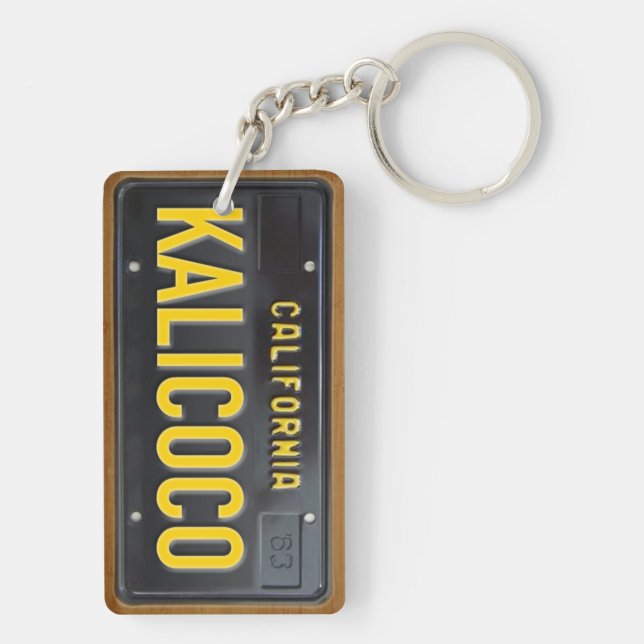 Lizenz-Platten-Schlüsselanhänger GEWOHNHEIT Schlüsselanhänger (Rückseite)