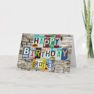 Lizenz-Teller Brother Birthday Card Karte