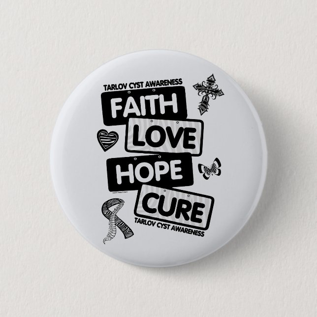 Lizenz-Teller...Tarlov Cyst Button (Vorderseite)