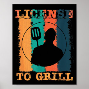 Lizenz zum Grillen BBQ-Meister Poster