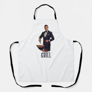 Lizenz zum Grillen James Bond Parodie Illustration Schürze