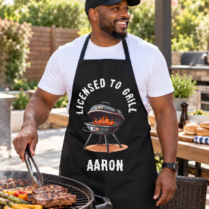Lizenz zum Grillen Moderne Dad Grillmaster Kochkun Schürze