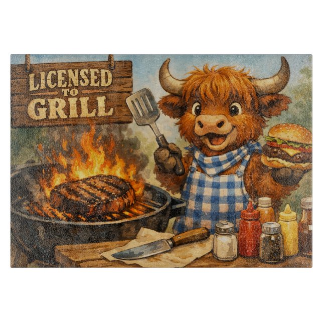 Lizenz zum Grillen Schneidebrett (Vorderseite)