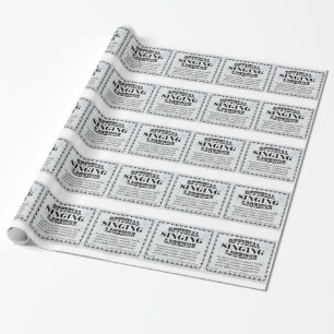 Lizenz zum Signieren Geschenkpapier