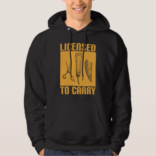 Lizenz zum Tragen von Scheren Rasiermesser Friseur Hoodie