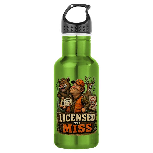 Lizenz zum Verfehlen Edelstahlflasche (Vorderseite)