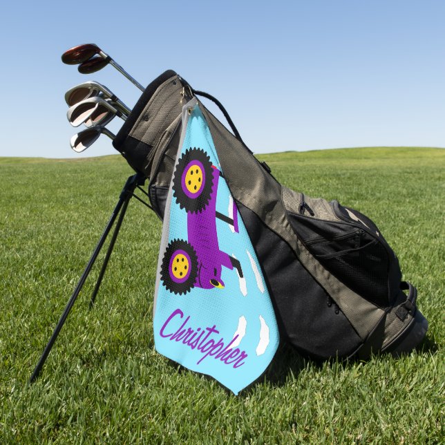 Lizenzfreies Traktor-Design Golfhandtuch (Gras)