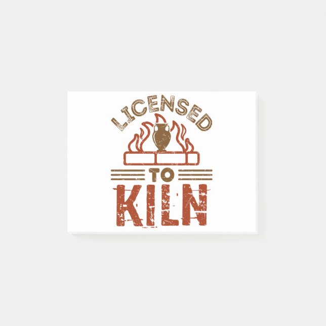 Lizenziert für die Kiln Pottery Maker Keramiken Post-it Klebezettel (Vorderseite)