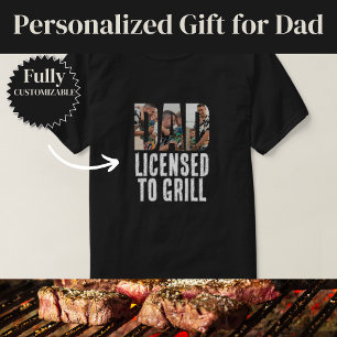 Lizenziert zum lustigen Grillen Papa T-Shirt