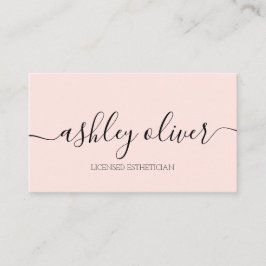 Lizenzierte Esthetician Pink Business Card Visitenkarte
