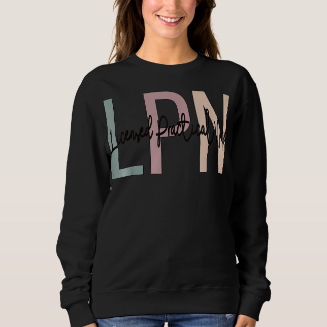 Lizenzierte Krankenschwester Boho LPN Krankenschwe Sweatshirt (Vorderseite)