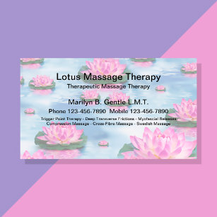 Lizenzierte Massage Therapy Services Visitenkarte