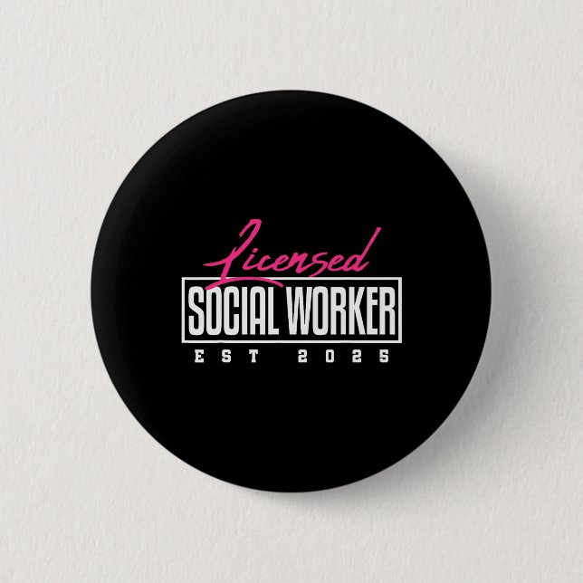 Lizenzierte Social Worker-Abschluss Lcsw Msw Maste Button (Vorderseite)