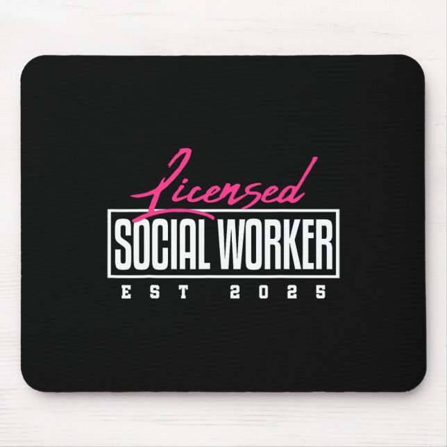 Lizenzierte Social Worker-Abschluss Lcsw Msw Maste Mousepad (Vorne)