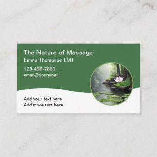 Lizenzierte Visitenkarten für Massagetherapeuten Visitenkarte