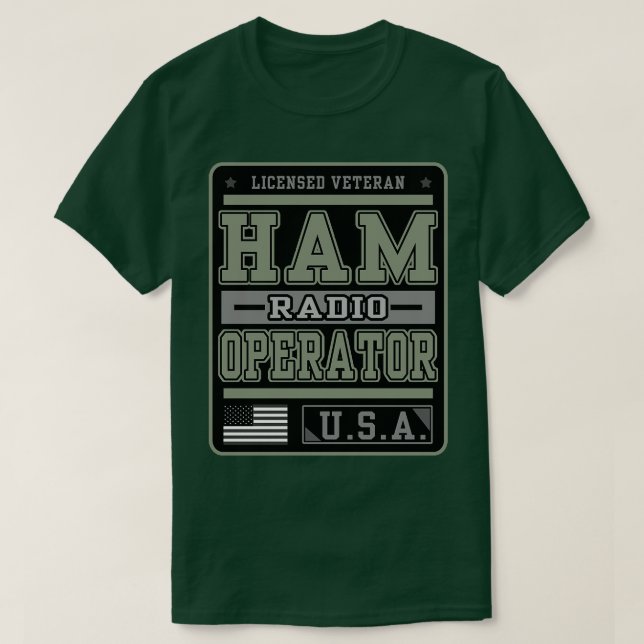 Lizenzierter amerikanischer Ham Radio Operator T-Shirt (Design vorne)