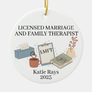 Lizenzierter Ehe- und Familientherapeut, LMFT Dank Keramik Ornament