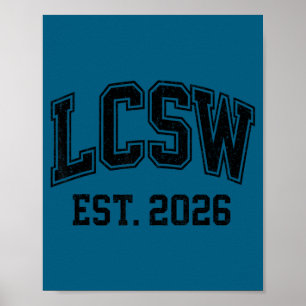 Lizenzierter klinischer Sozialarbeiter Lcsw est 20 Poster