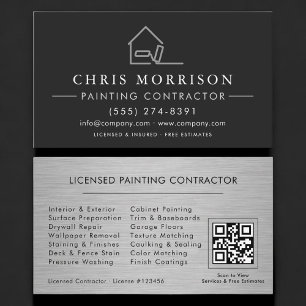 Lizenzierter Malerunternehmer QR-Code Professional Visitenkarte