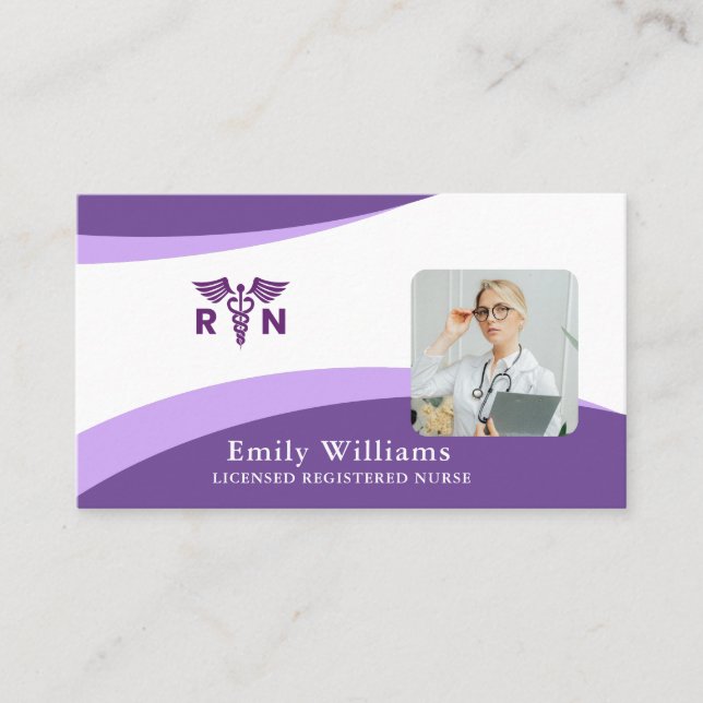 Lizenzierter Minimalismus für Krankenschwestern mi Visitenkarte (Vorderseite)
