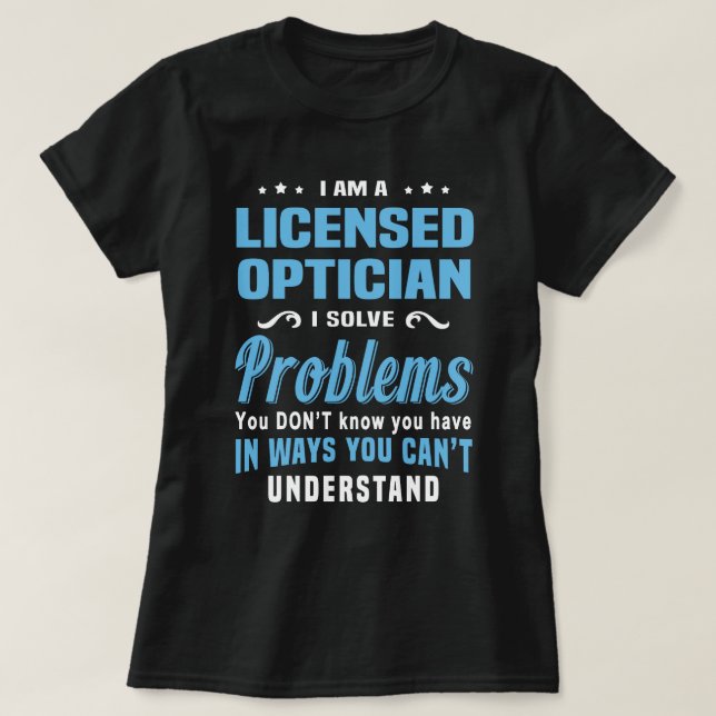 Lizenzierter Optimiker T-Shirt (Design vorne)