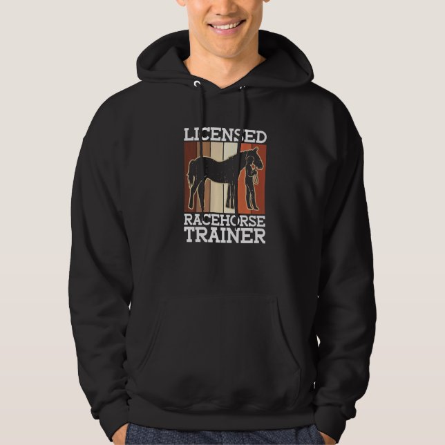 Lizenzierter Racehorse Trainer Horsebac Hoodie (Vorderseite)