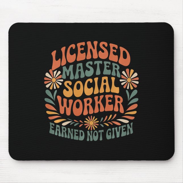 Lizenzierter Sozialarbeiter Master Msw Lmsw Abschl Mousepad (Vorne)