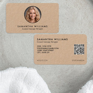 🪔 lizenziertes QR-Foto für Massagetherapeuten Visitenkarte