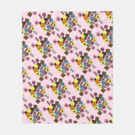 Lizenzierung Allerlei Sorten Süßwaren Süßigkeiten Fleecedecke