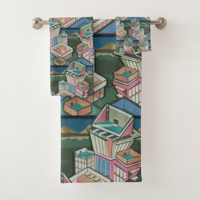 Lizenzierung für 3D-Collage in Wildleder Badhandtuch Set (Insitu)