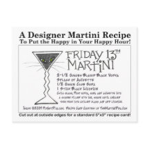 Lizenznehmer Freitag, 13. Martini-Rezept-Karte