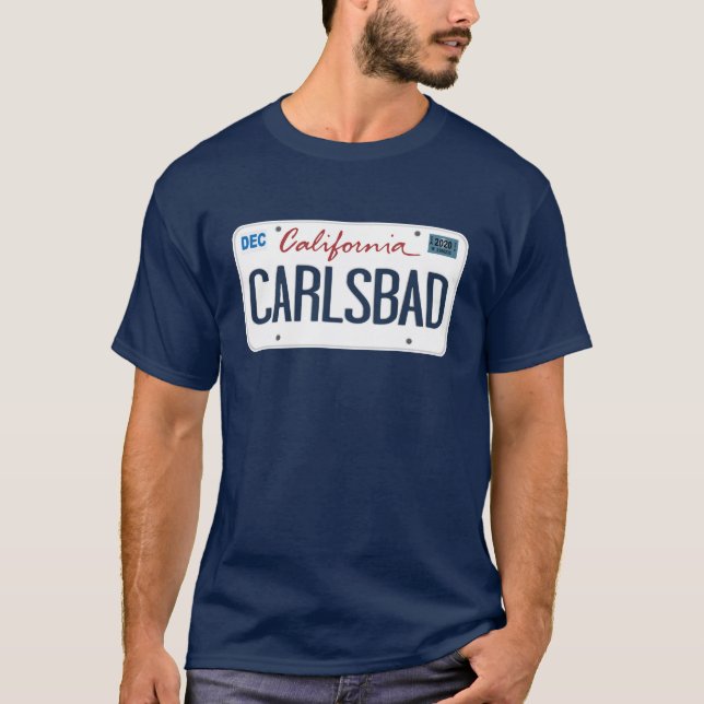 Lizenzplatte Carlsbad California T Shirt (Vorderseite)
