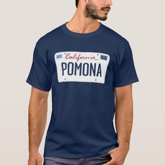 Lizenzplatte Pomona California T Shirt (Vorderseite)